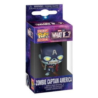 ** % SALE % ** Marvel What If...? Pocket POP! Vinyl Schlüsselanhänger 4 cm Zombie Captain America