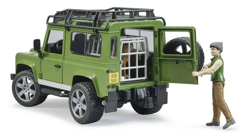 BRUDER - Land Rover Defender Station Wagon mit Förster und Hund