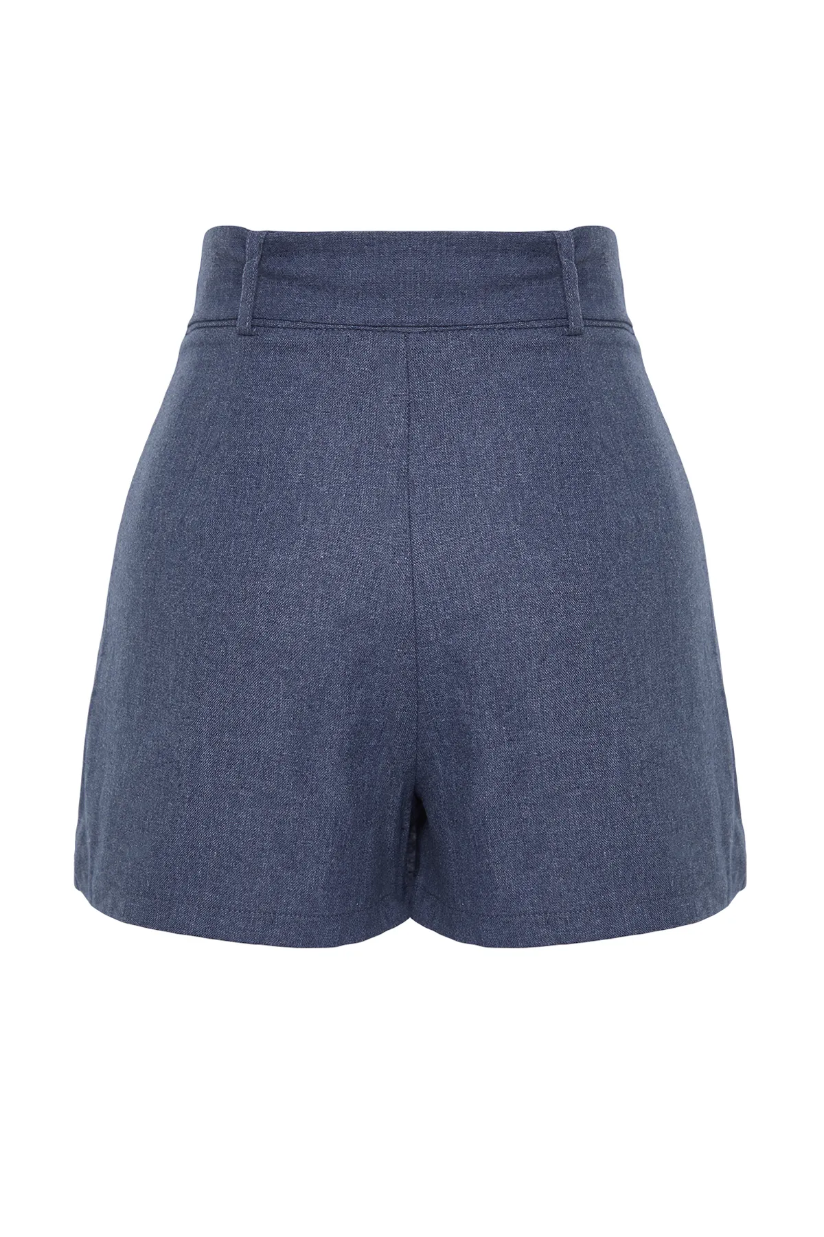 Trendyol Collection  Blauer Minirock aus gewebtem Leinengemisch TBESS21ET0124