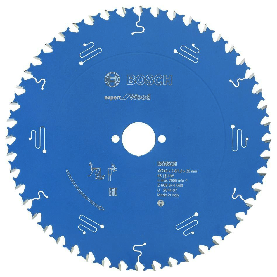 Bosch Blue Accessories 2608644069 Λεπίδα κυκλικού πριονιού καρβιδίου Expert για ξύλο 240 x 30 x 48T
