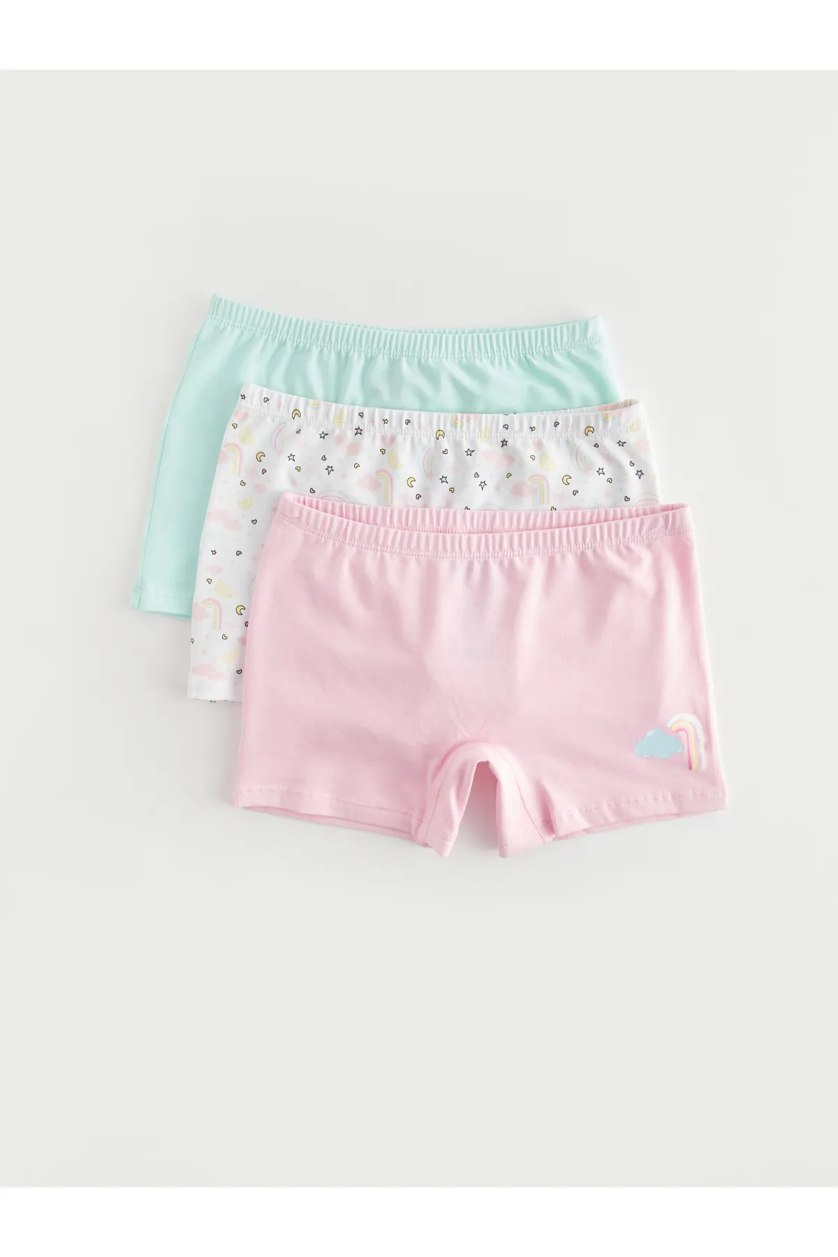 LC Waikiki  Bedrucktes Baumwoll-Boxerset für Mädchen im 3er-Set