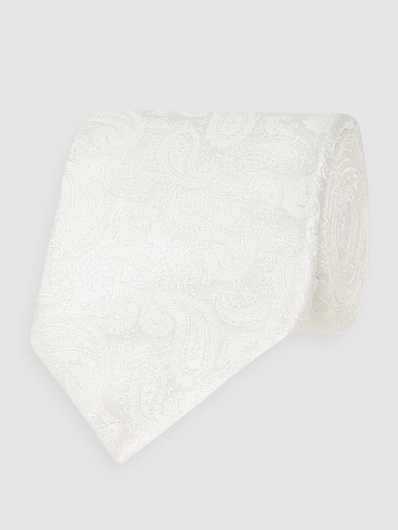Krawatte aus reiner Seide (7,5 cm) in offwhite