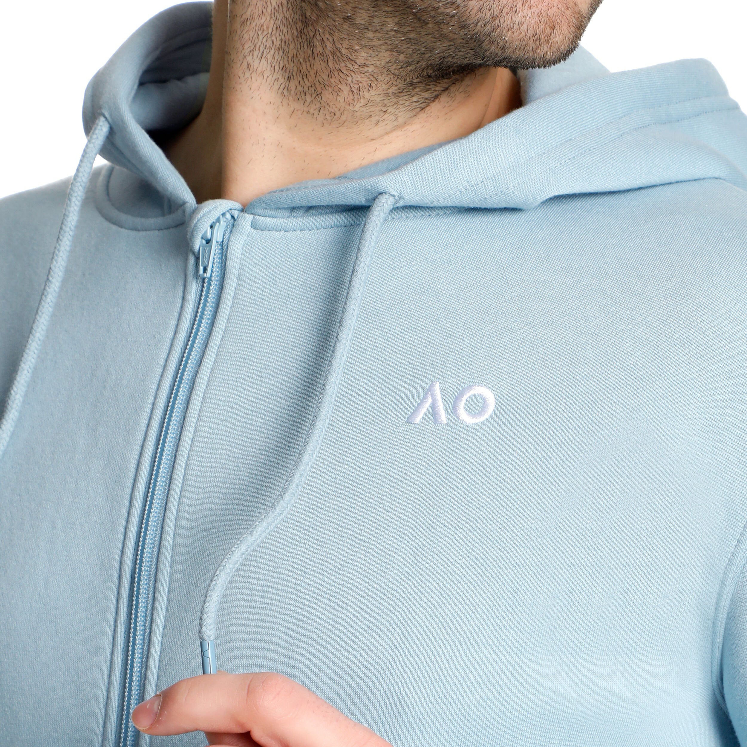 AO Logo Sweatjacke Herren - Hellblau