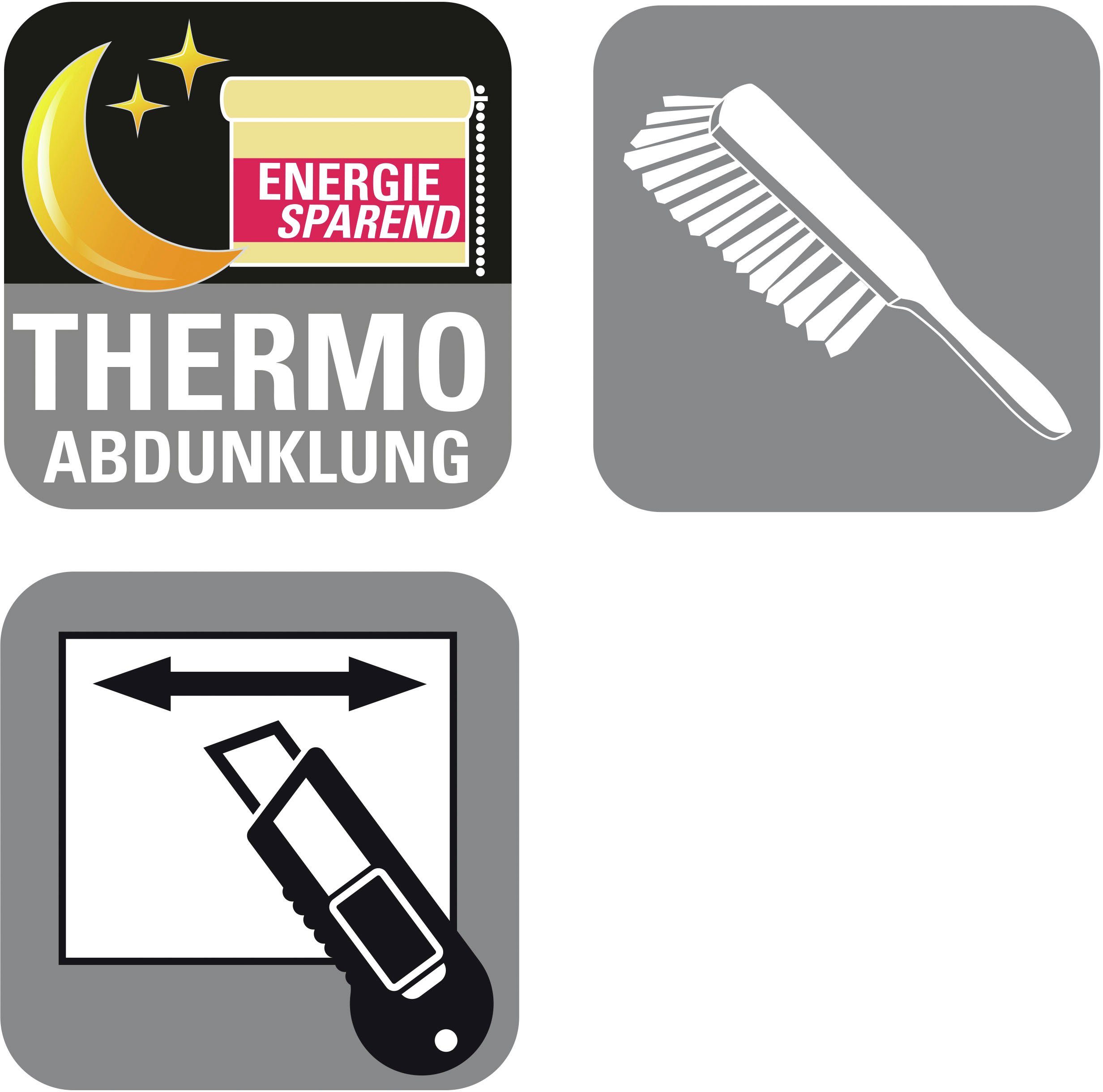 Seitenzugrollo Uni-Rollo - Thermo Energiesparend, GARDINIA, verdunkelnd, verschraubt, Abschlussprofil in weiß