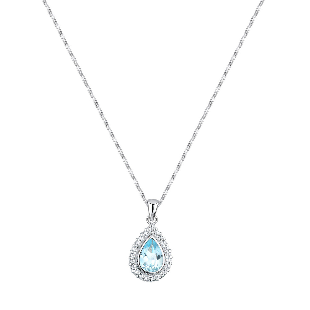 Elli Elli Collier Edel Tropfen Topas Zirkonia 925 Sterling Silber collier
