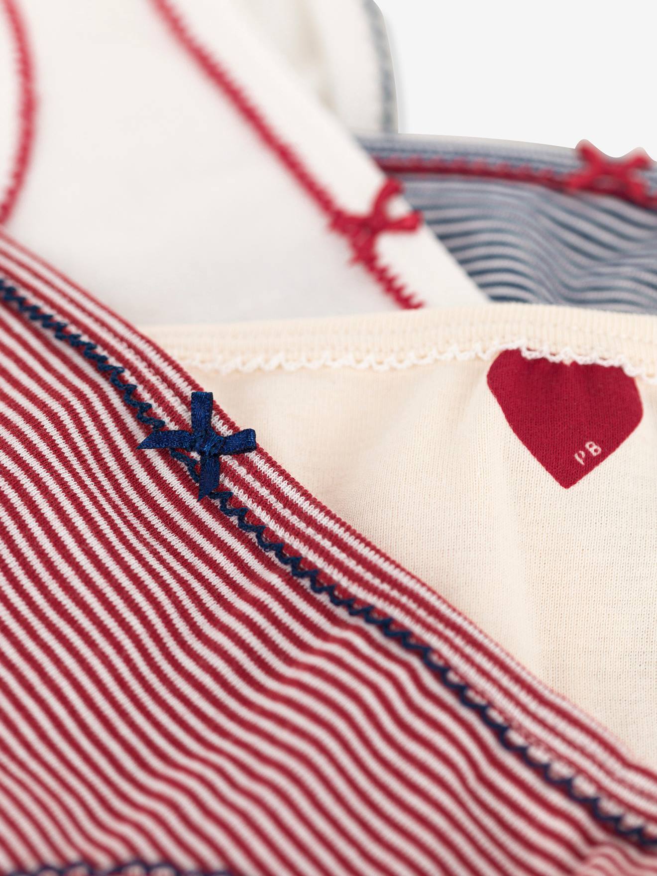 Lot de 5 culottes en coton bio PETIT BATEAU blanc