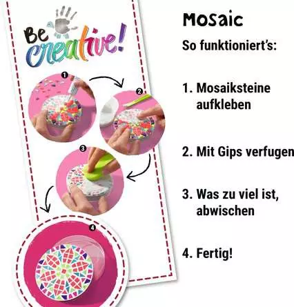 Bastelset DIY Mosaic Romantik - Bastelset für Kinder ab 8 Jahren