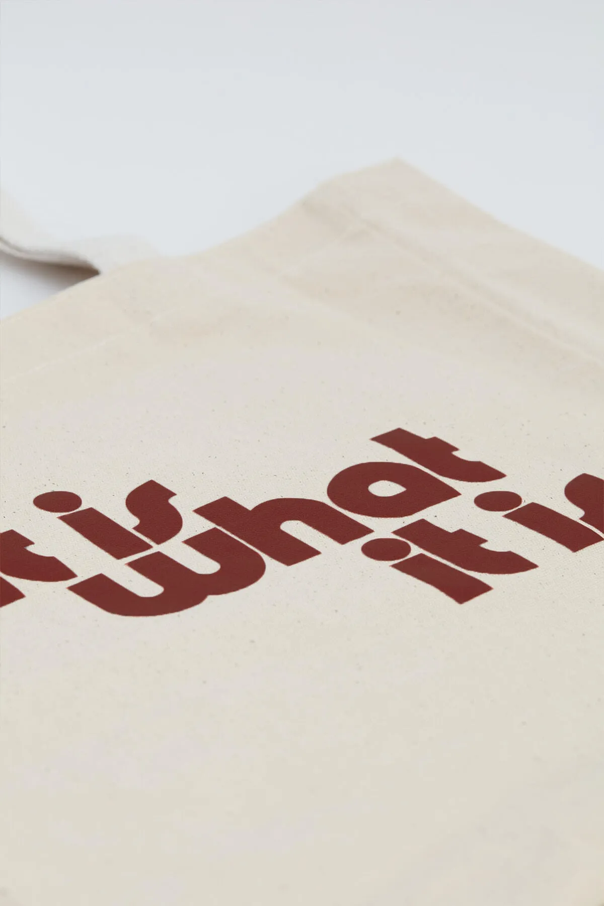 Manuka  Bedruckte Canvas-Stofftasche mit Seitenfalten Was