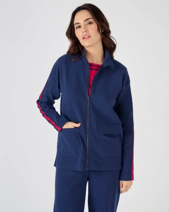 Gilet zippé maille ottoman