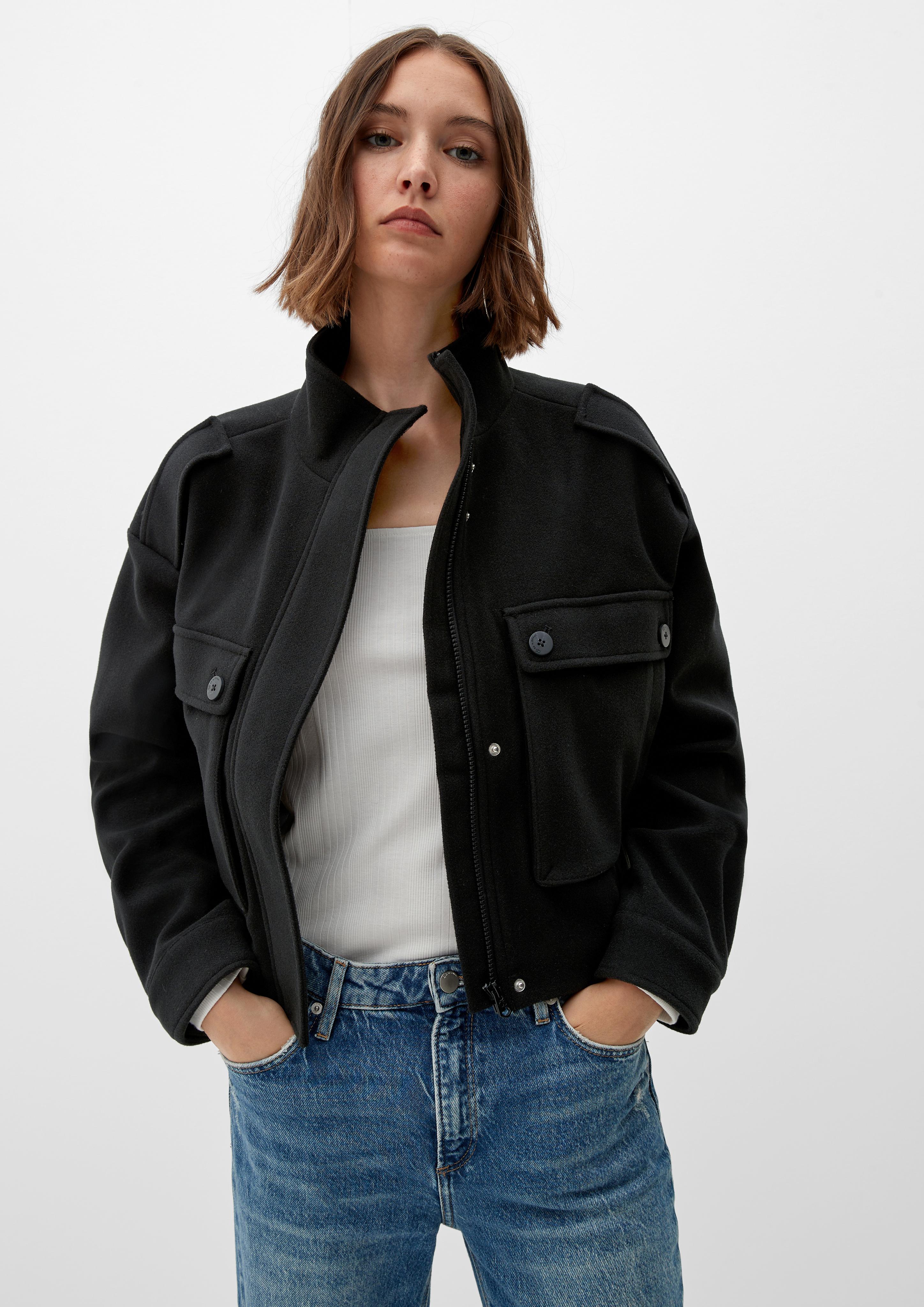 Jacke in Woll-Optik  2116165-9999