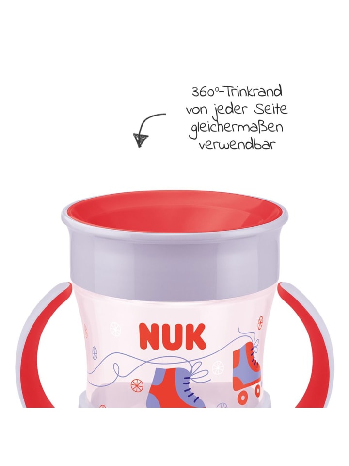 NUK 4-tlg. Set für unterwegs inkl. Babyteller mit Besteck in rosa günstig kaufen onesize