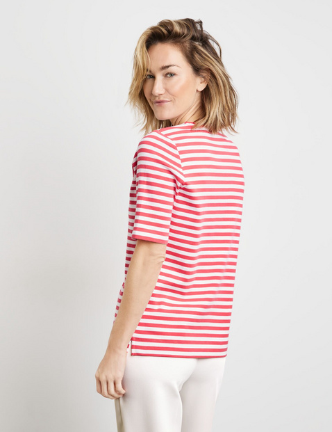 Gestreiftes T-Shirt aus Baumwolle