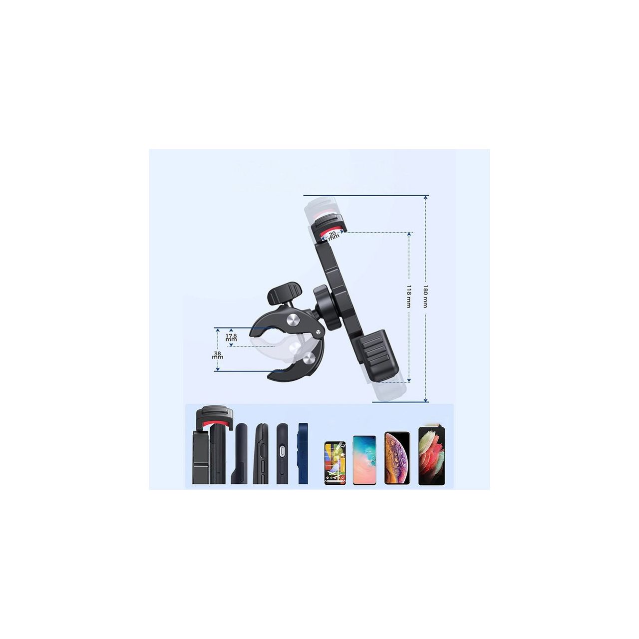 Joyroom Universal Fahrrad Fahrrad Handyhalter Motorrad Lenker Schwarz