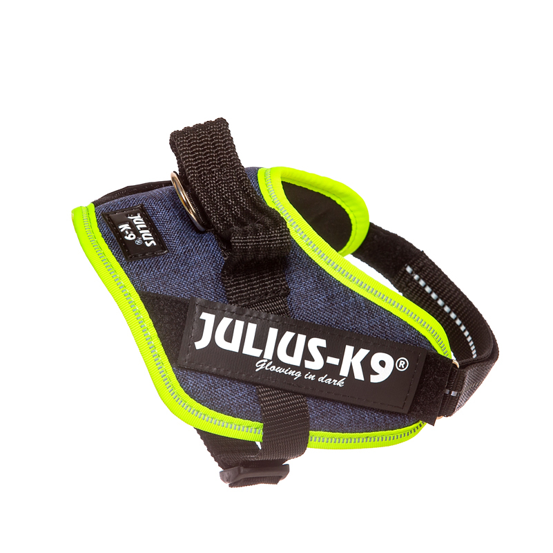 JULIUS-K9 Hundegeschirre JULIUS-K9 IDC Powergeschirr Mini neon mix blau klein