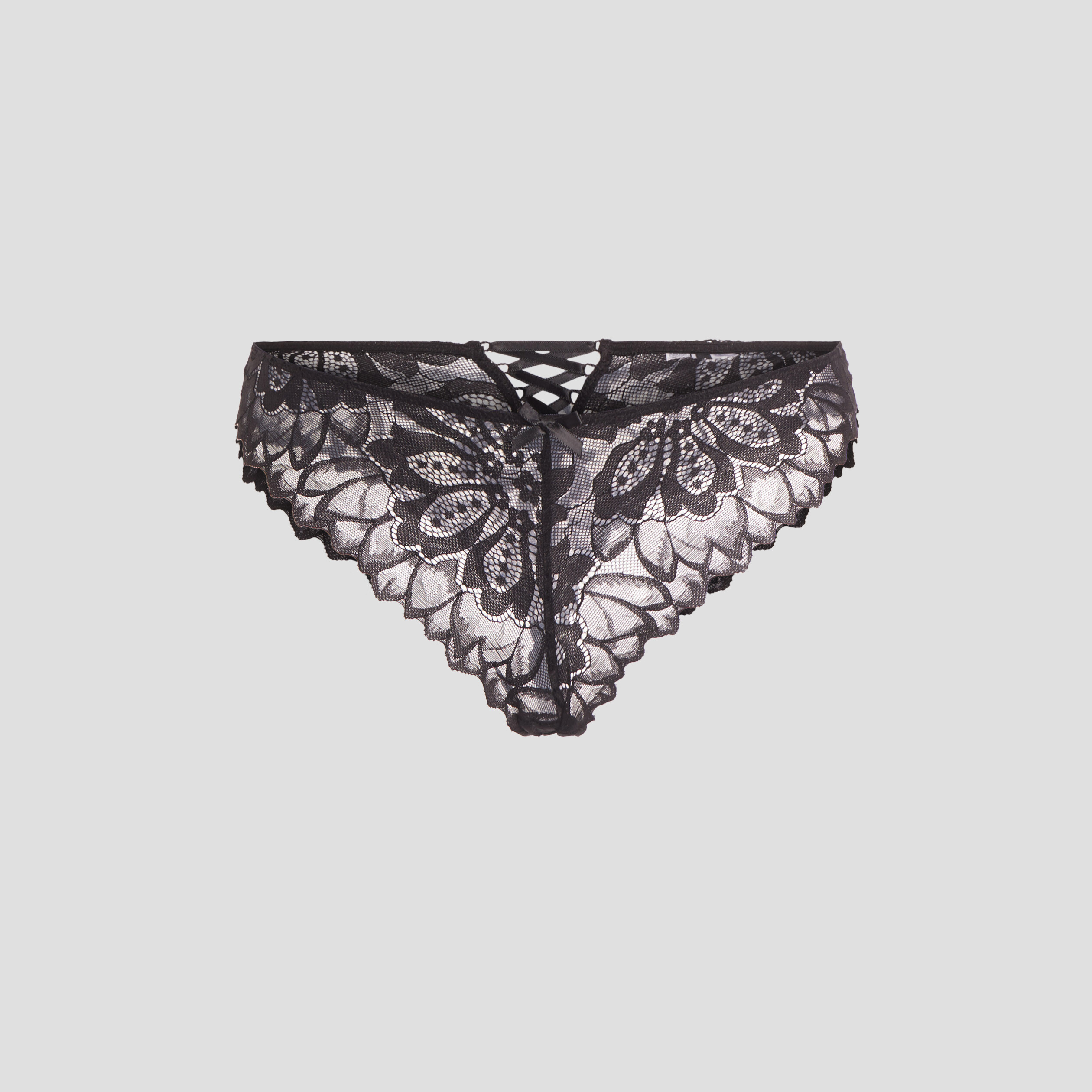 Tanga en dentelle noir femme | La Halle