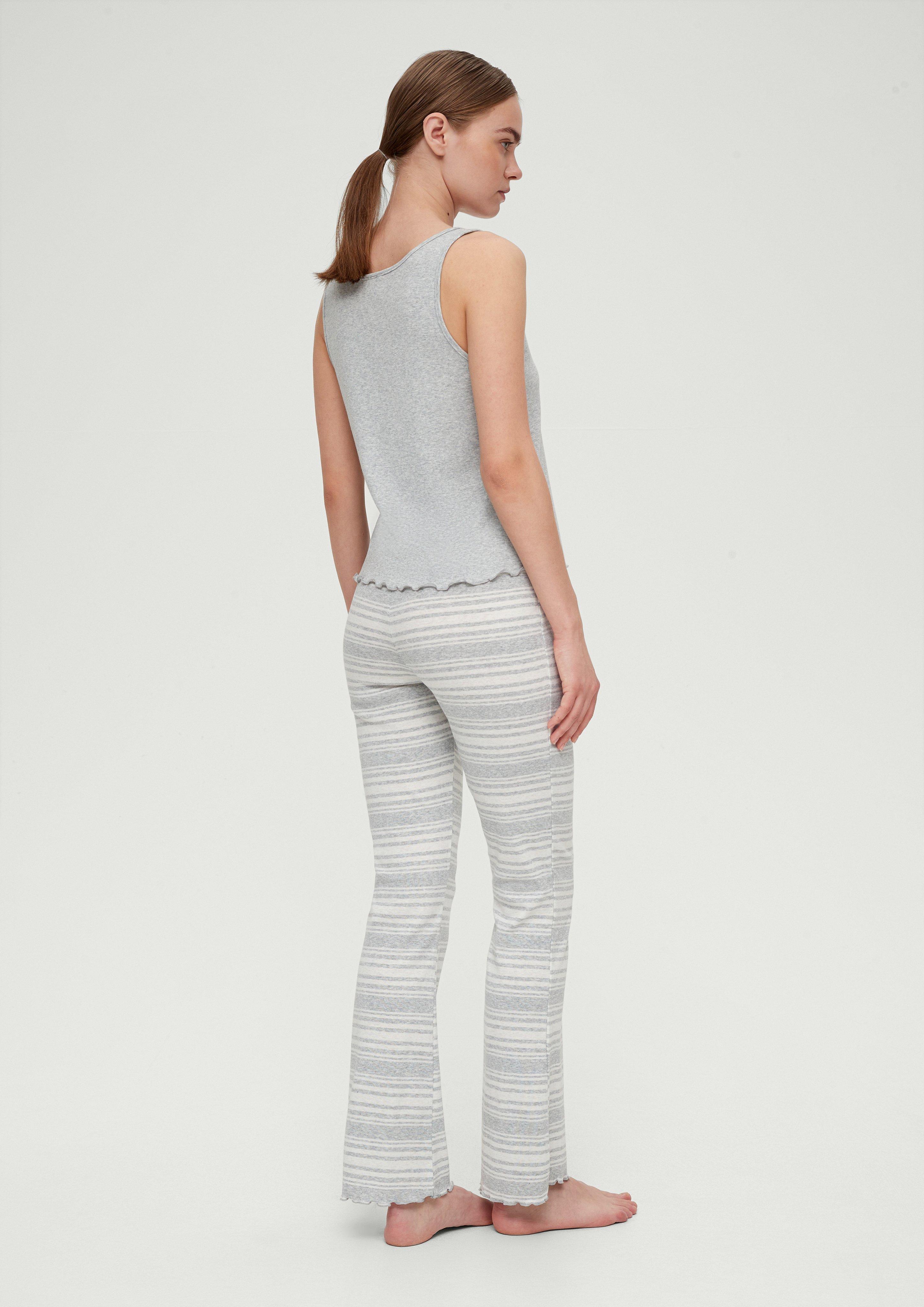 Geringelte Pyjamahose mit Flared leg  6008385-95G1