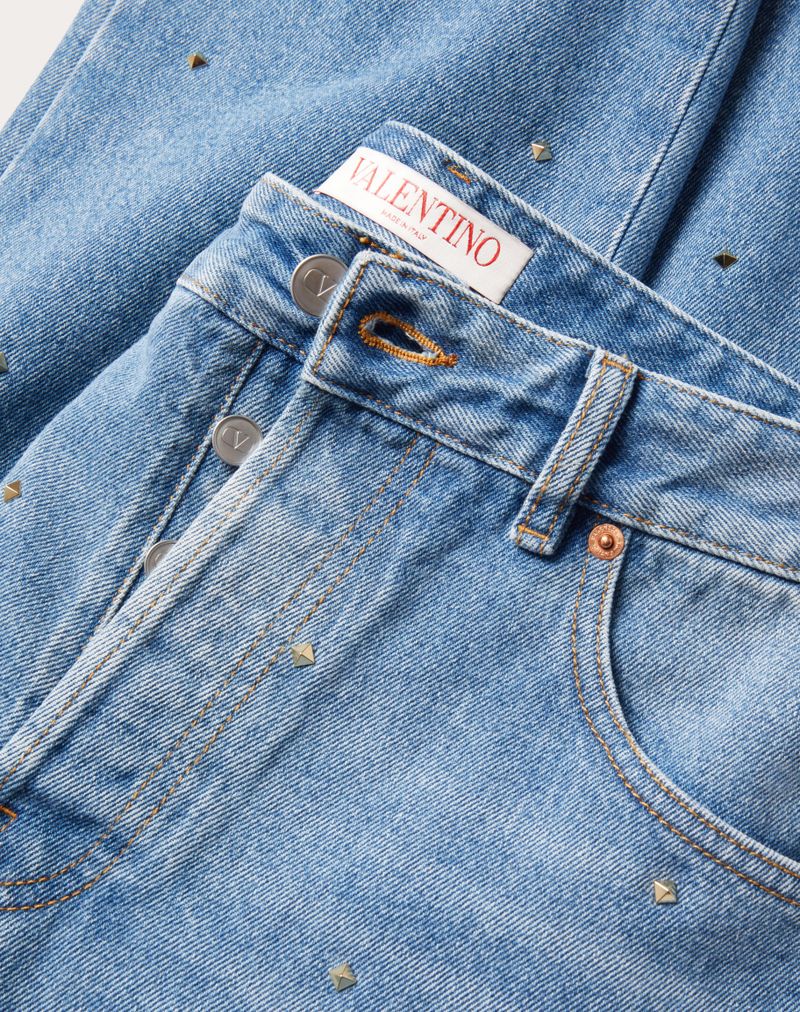 DENIMBUKS MED HELE ROCKSTUD-NIPPER