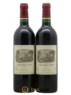 Carruades de Lafite Rothschild Second vin  1996 - Lot de 2 Bouteilles