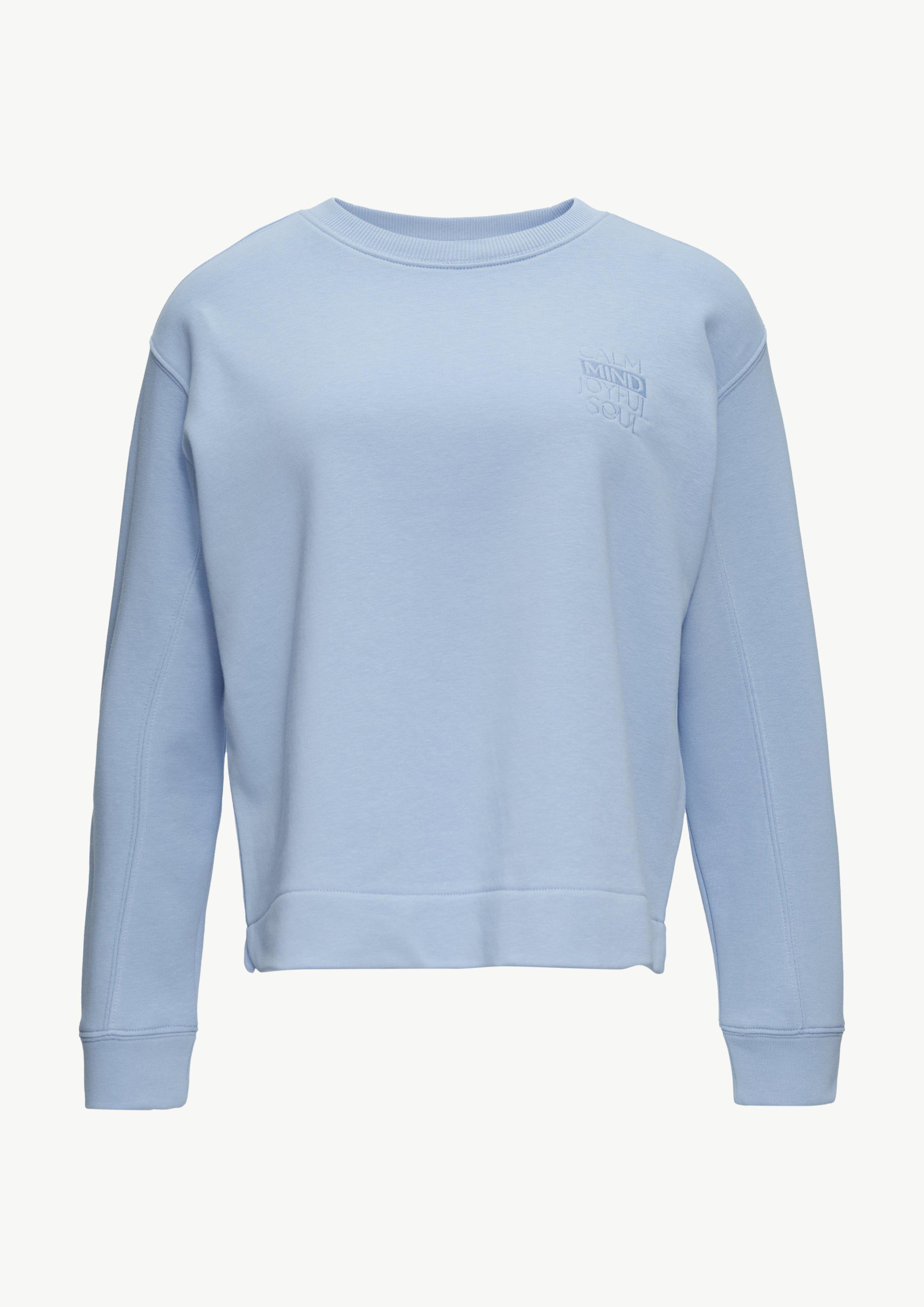 Sweatshirt aus Baumwollmix - hellblau