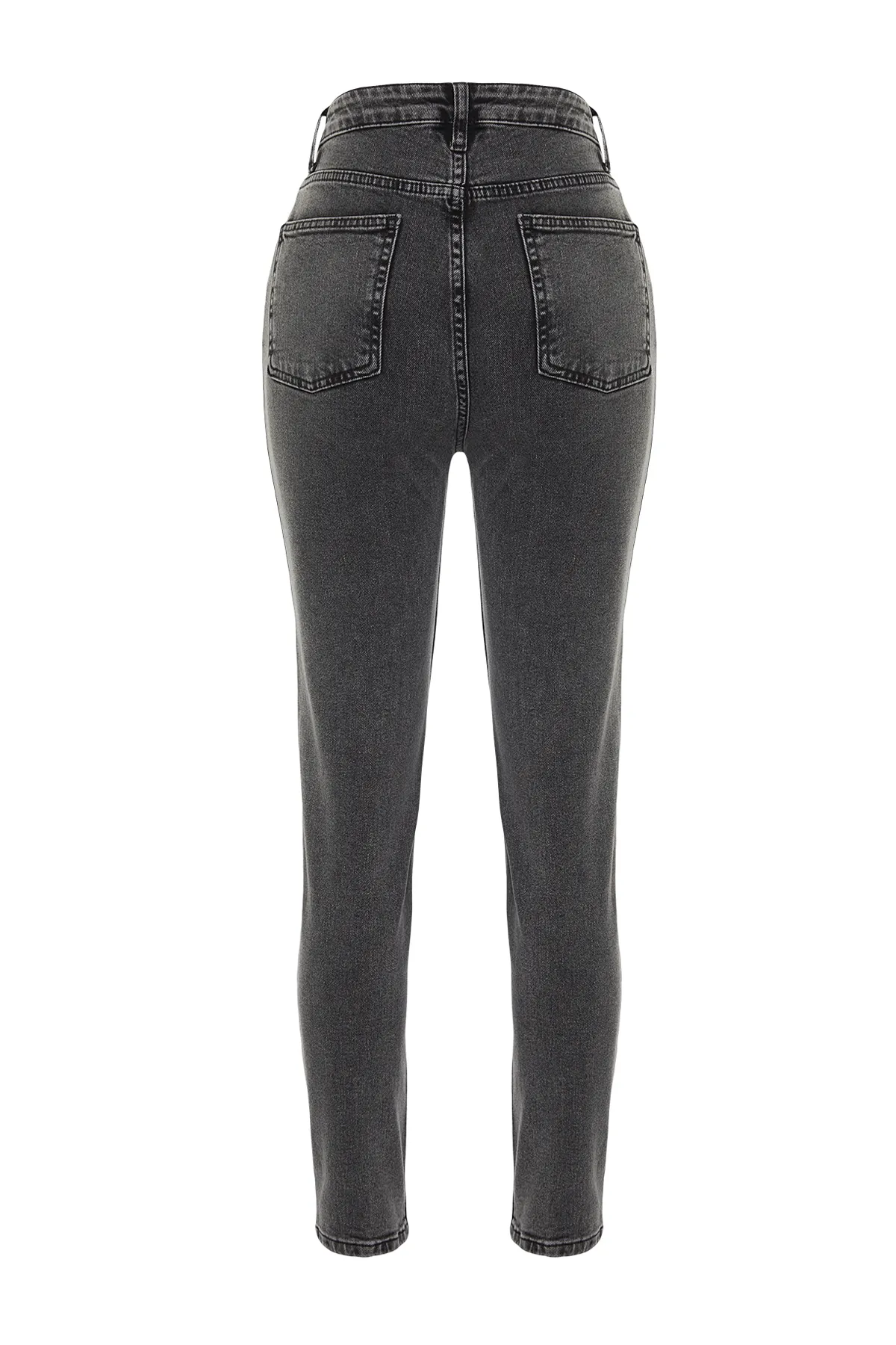 Trendyol Collection  Schwarze Slim Mom-Jeans mit hoher Taille TWOSS24JE00137