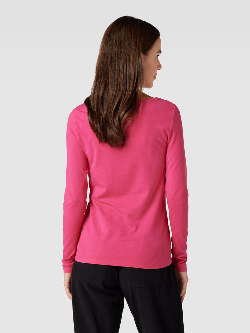Longsleeve mit U-Boot-Ausschnitt in fuchsia