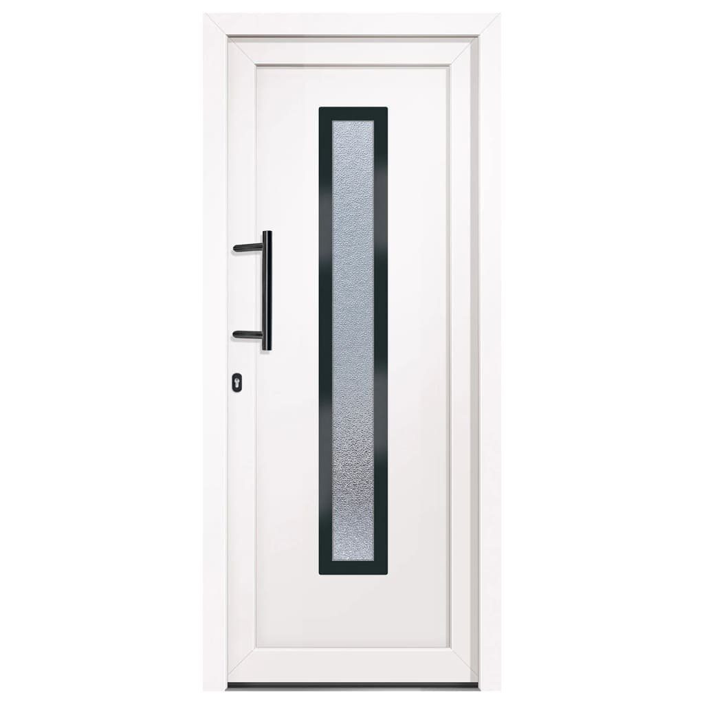 vidaXL Haustür Haustür Weiß 88x200 cm PVC (1-St)