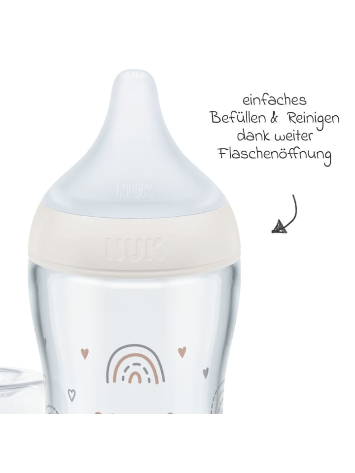 NUK Premium Glas-Flaschen-Set Perfect Match 11-tlg. in weiss,motiv günstig kaufen onesize