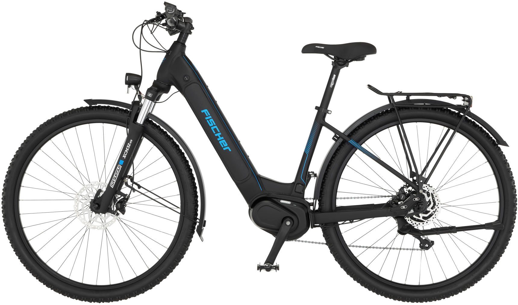 FISCHER Fahrrad E-Bike TERRA 4.5i 522, 10 Gang Shimano Deore Schaltwerk, Kettenschaltung, Mittelmotor, 522 Wh Akku, (mit Schloss)