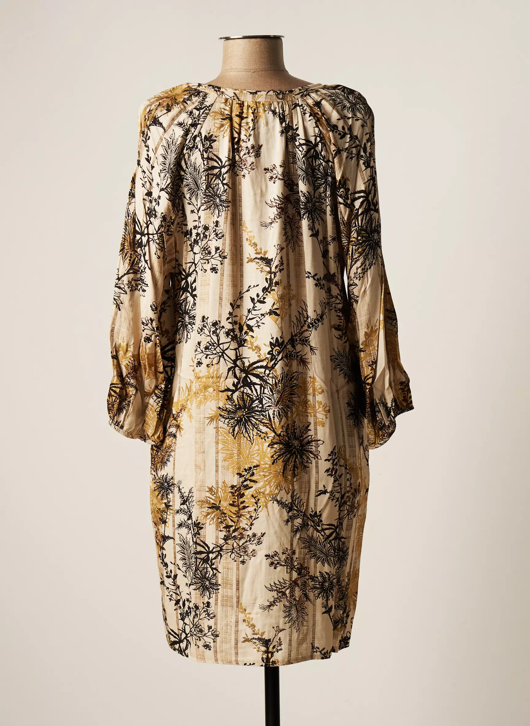 Lauren Vidal Robes Mi Longues Femme couleur beige