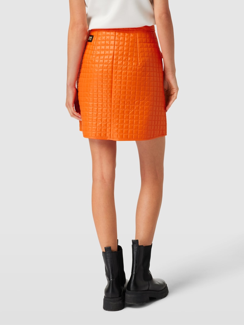 Minirock mit Strukturmuster Modell 'Radoje' in orange