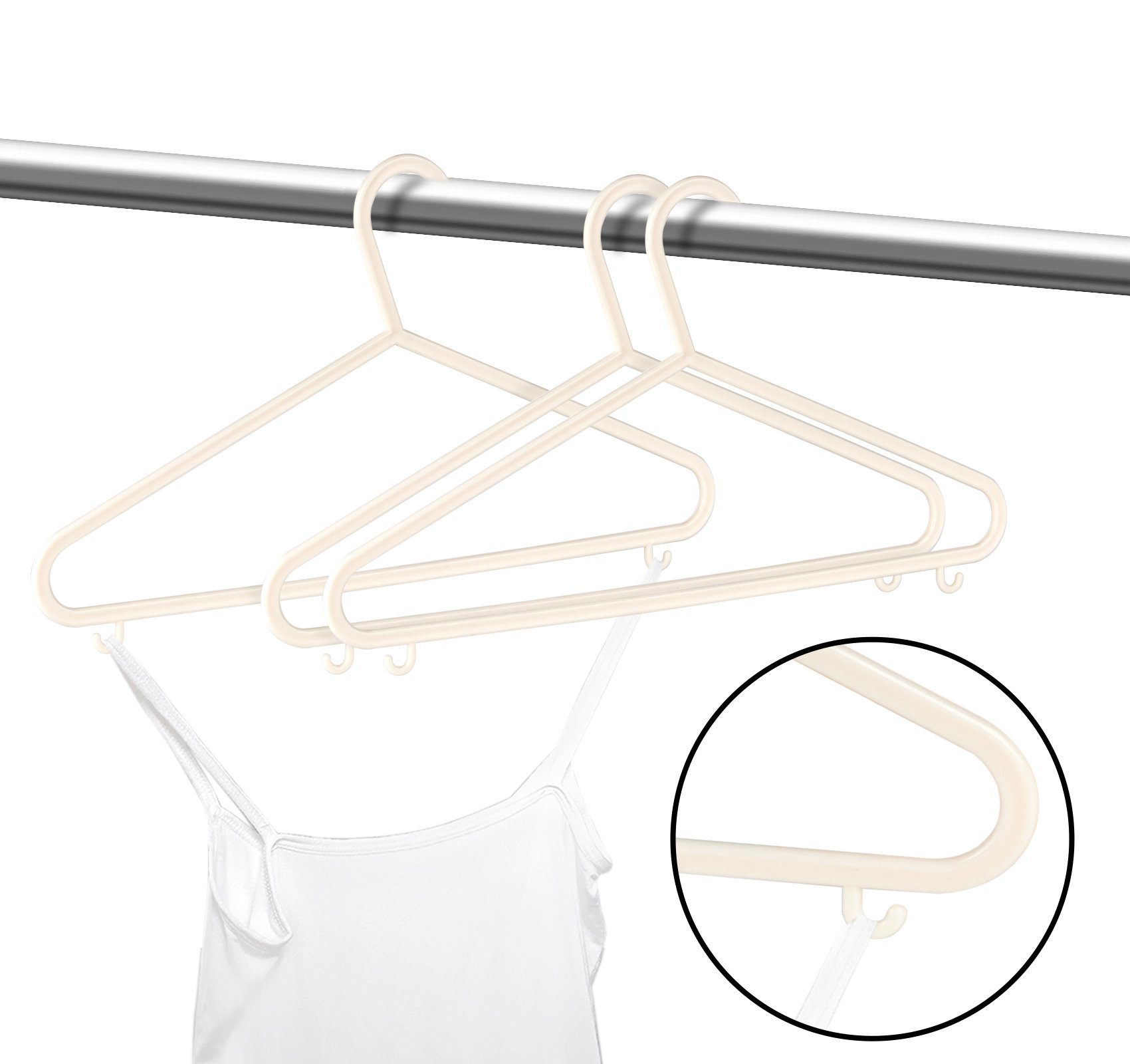 Homewit Kleiderbügel Babykleiderbügel 4mm Raumsparende Kinderkleiderbügel für Kleinkinder, (40-tlg), 28,5cm Breit, 4mm Dick, Beige