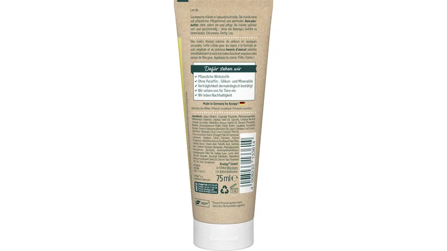 Kneipp Sekunden Handcreme 75 ml