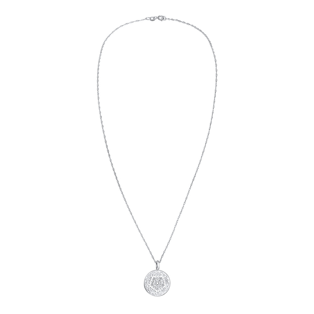 Elli Elli Collier Femmes pendentif Mandala rond en argent sterling 925 Bijoux