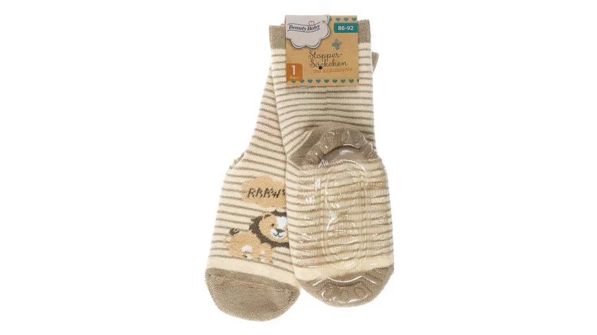 Beauty Baby Stopper Söckchen Boy 86-92 beige, braun