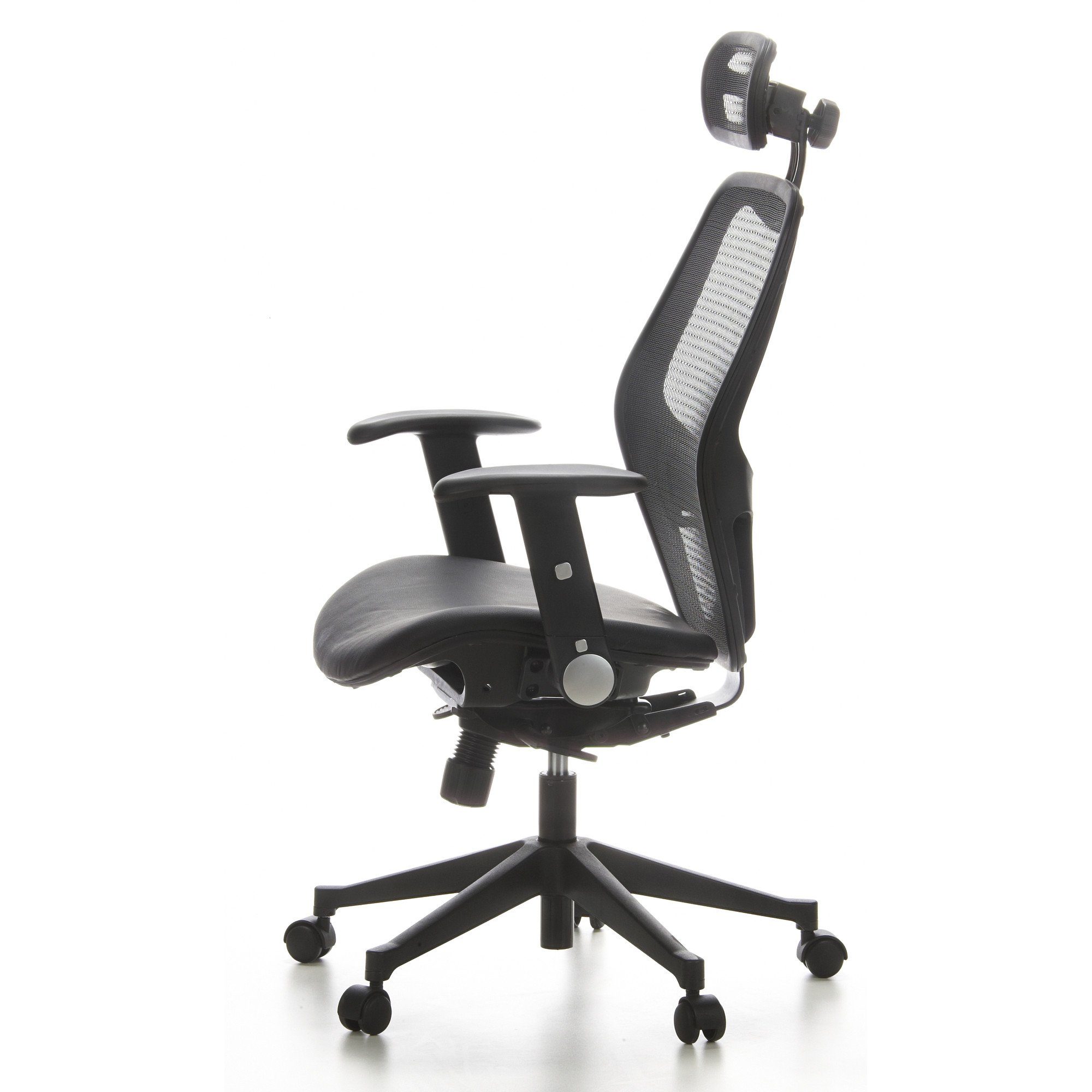 hjh OFFICE Drehstuhl Profi Bürostuhl AIR-PORT Netzstoff/Leder (1 St), Schreibtischstuhl ergonomisch