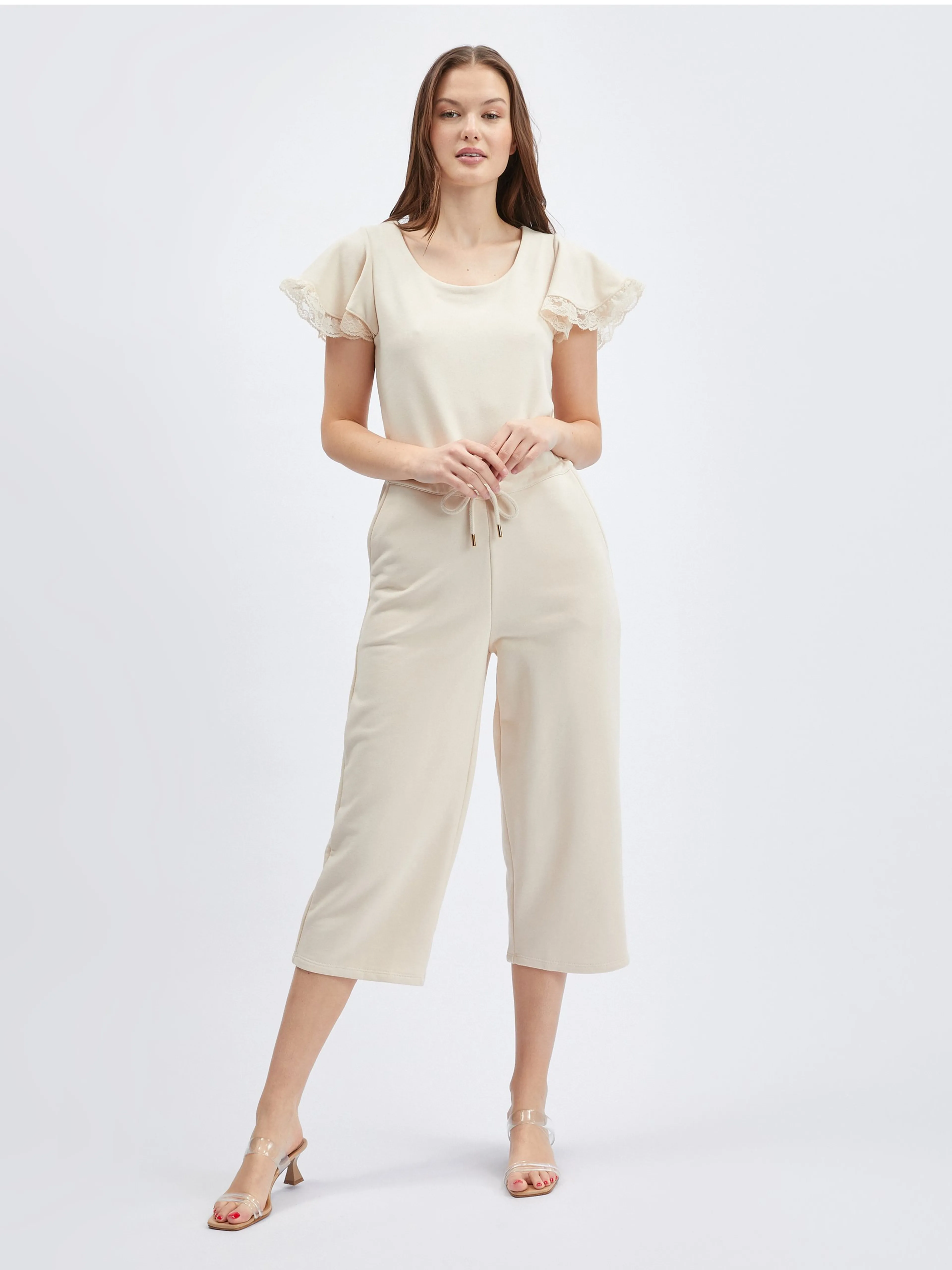Cremefarbener Damen-Overall ORSAY