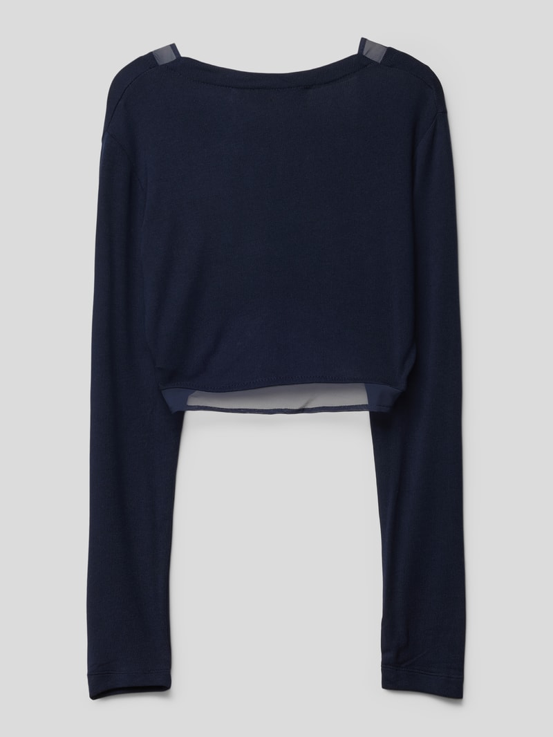 Bolero in Ripp-Optik in marineblau