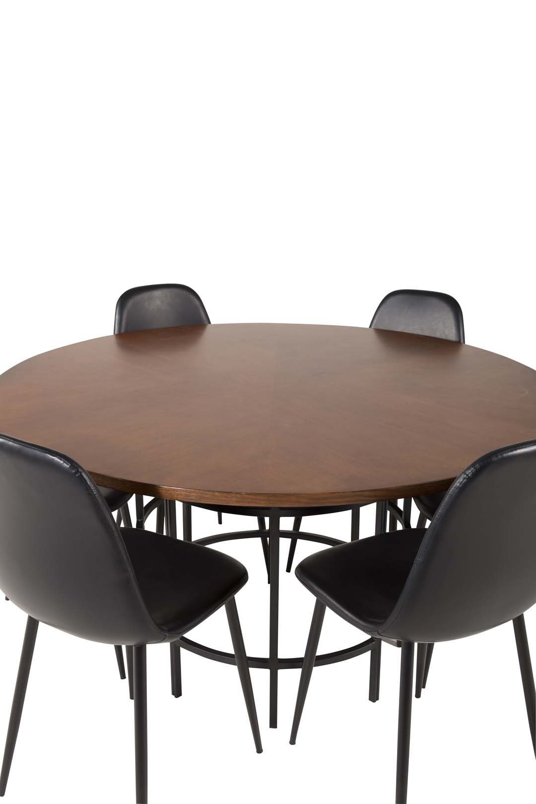 ebuy24 Essgruppe Copenhagen Essgruppe Tisch braun und 6 Polar Stühl