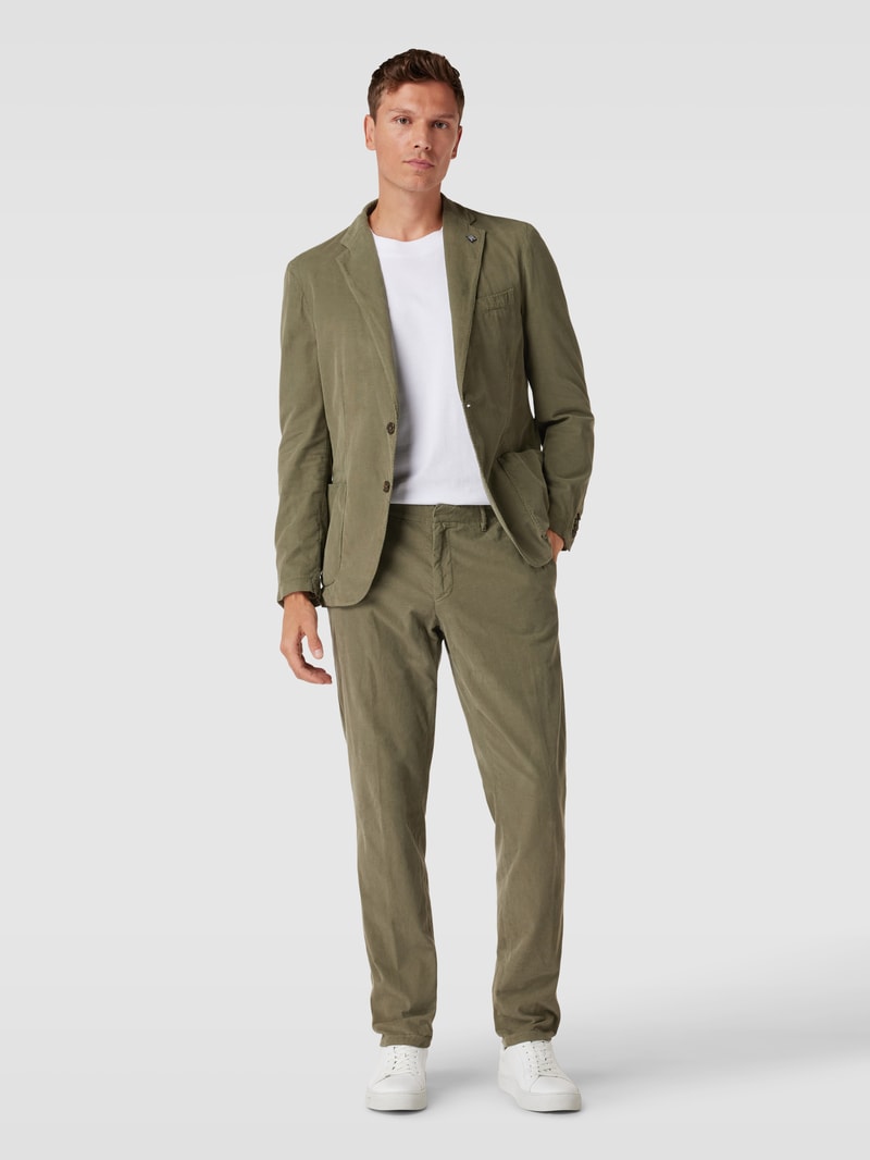 Slim Fit Anzug aus Cord in khaki