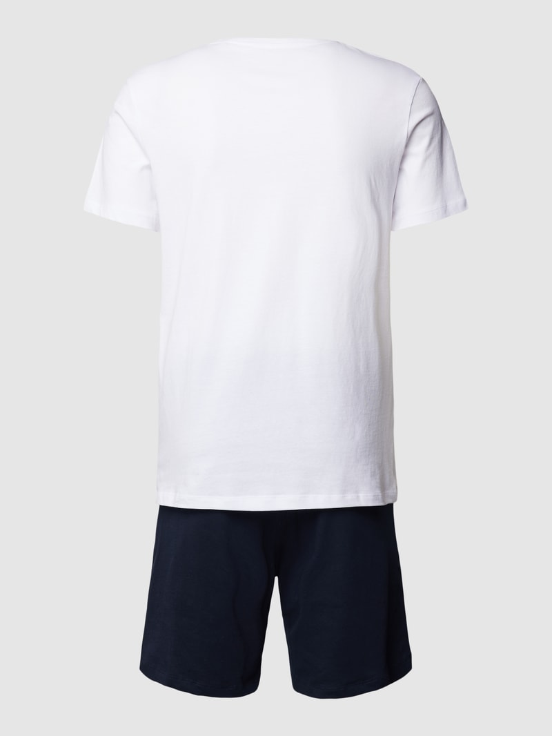 Pyjama aus reiner Baumwolle in marineblau