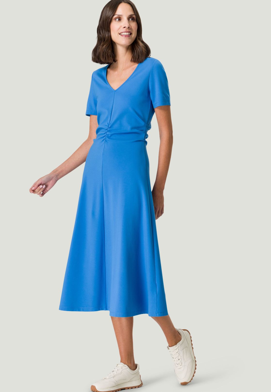 Midikleid mit Raffung