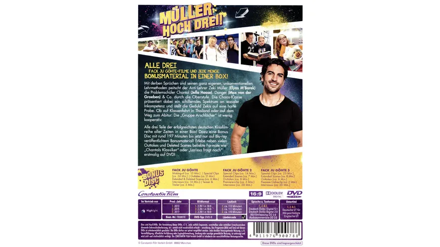 Fack Ju Göhte 1-3 - Fan Box (+ Bonus-Disc)  [3 DVDs]