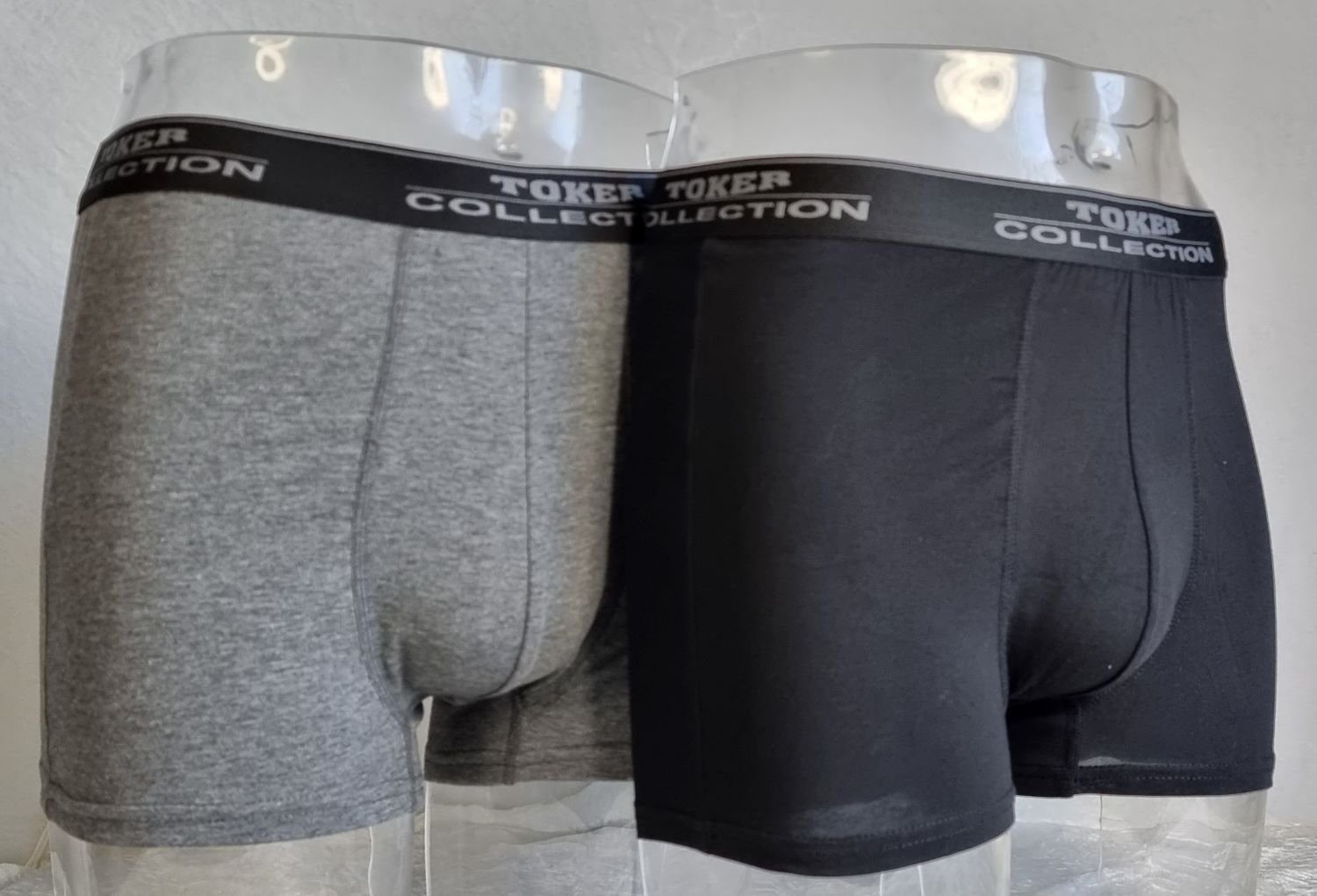 Toker Collection® Boxershorts Herren Boxershort 2 Stück ein Preis (Packung, 2er- Pack) mit Logo auf dem Taillenbund