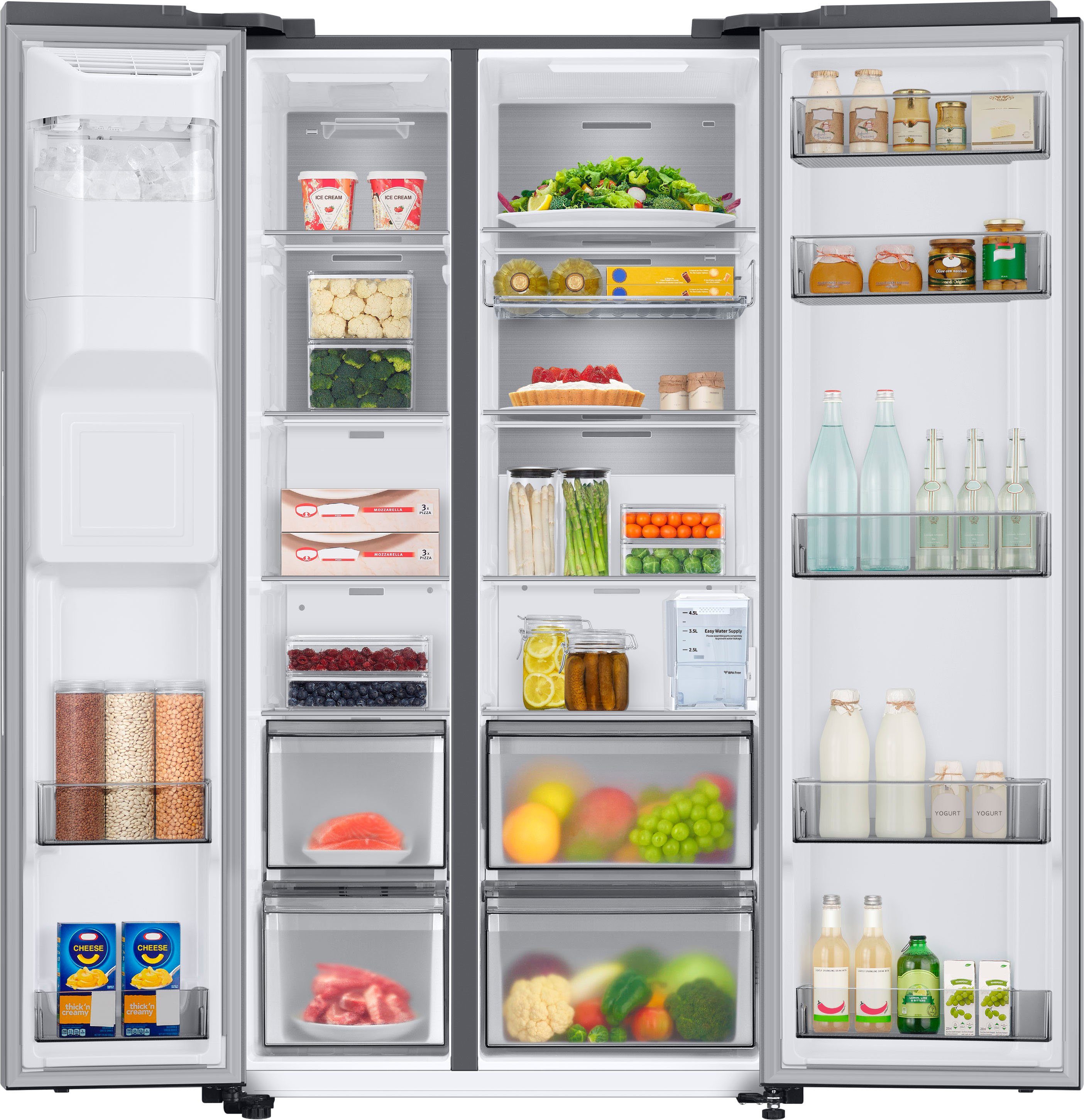 Samsung Side-by-Side RS8000 RS6GA854CSL, 178 cm hoch, 91,2 cm breit, interner Wassertank-kein Festwasseranschluss nötig