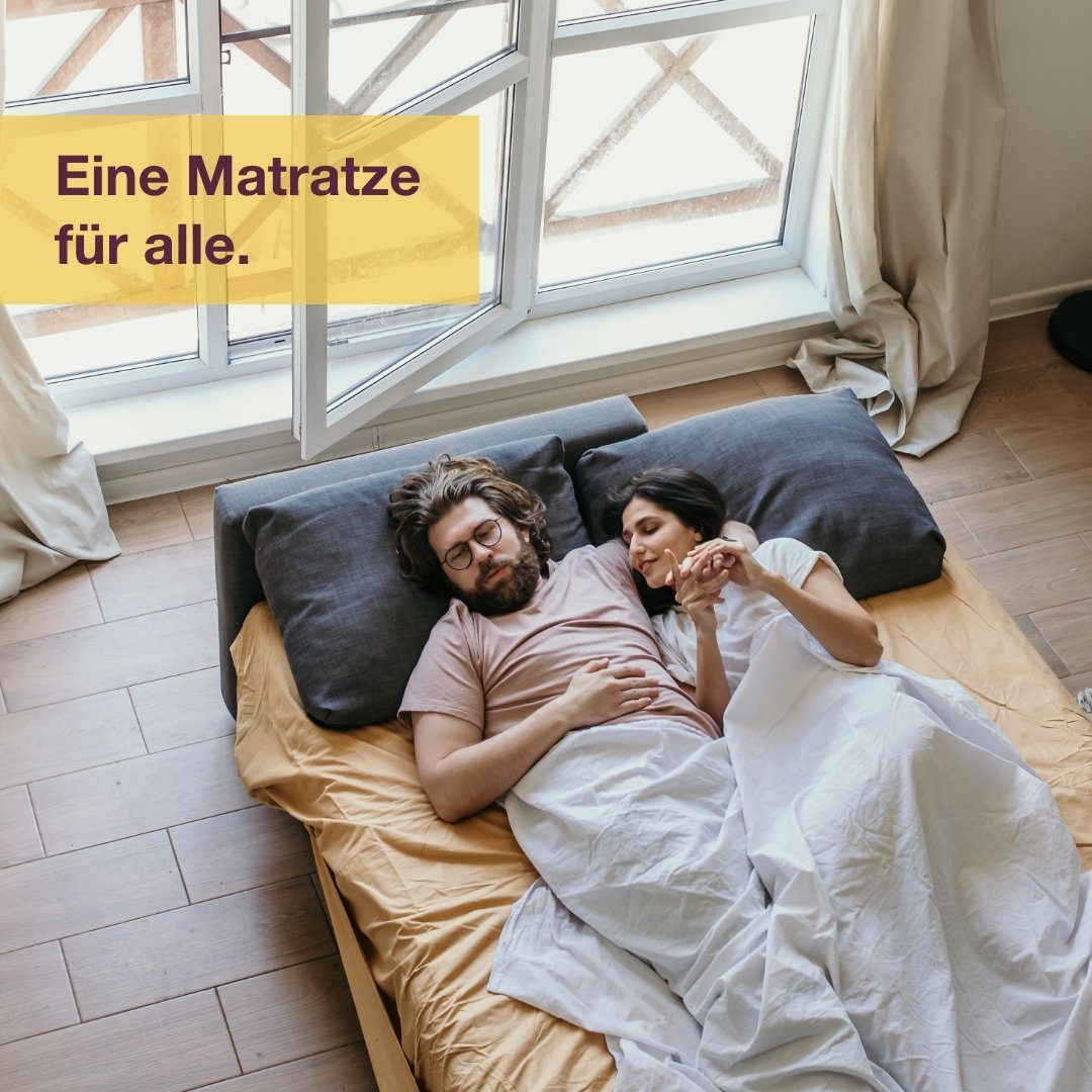 Kaltschaummatratze 7-Zonen-Wendematratze, gähn, Wendematratze mit zwei unterschiedlich festen Liegeseiten, 14 cm dick
