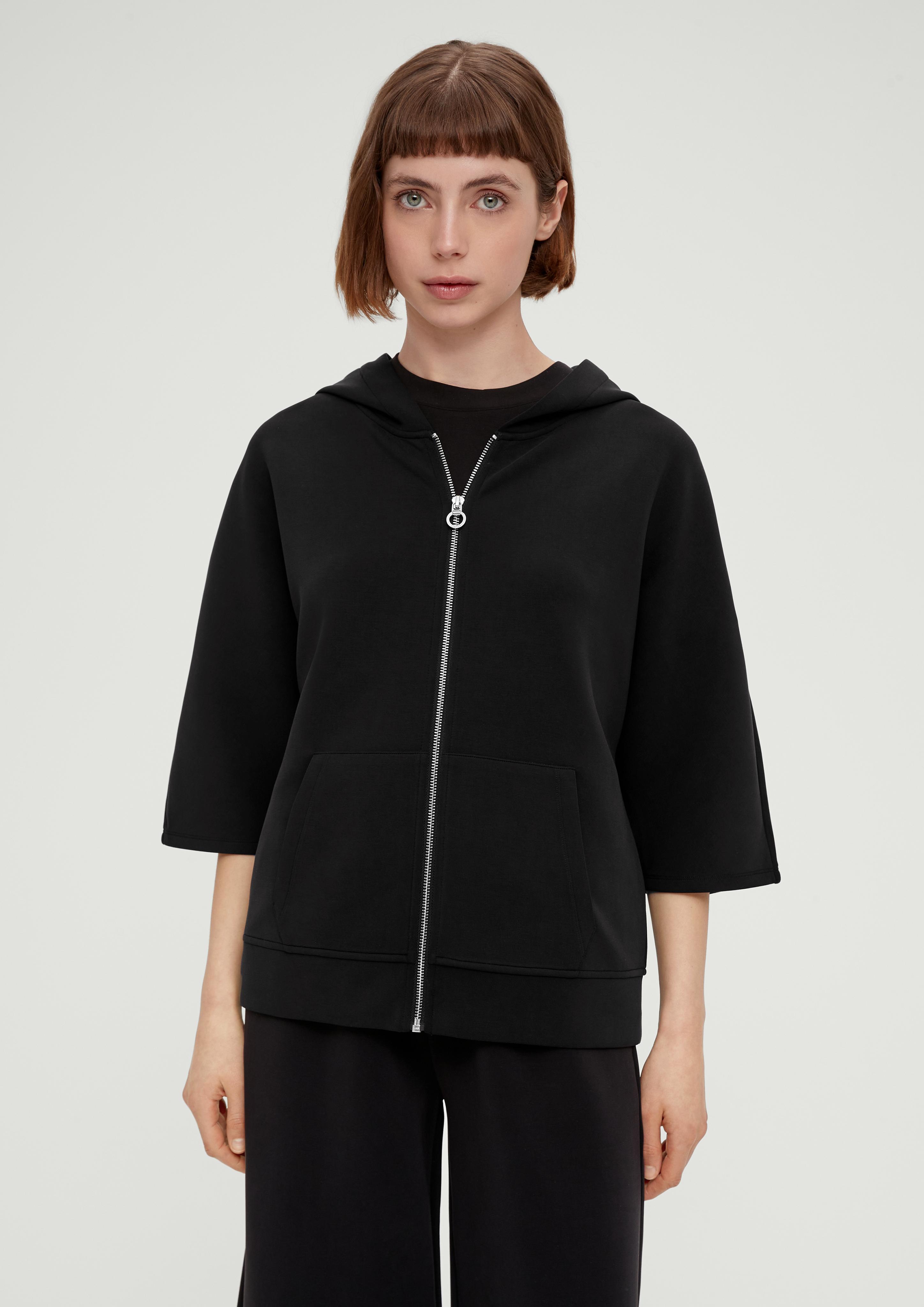 Sweatshirt-Jacke mit Modal  2131526-9999