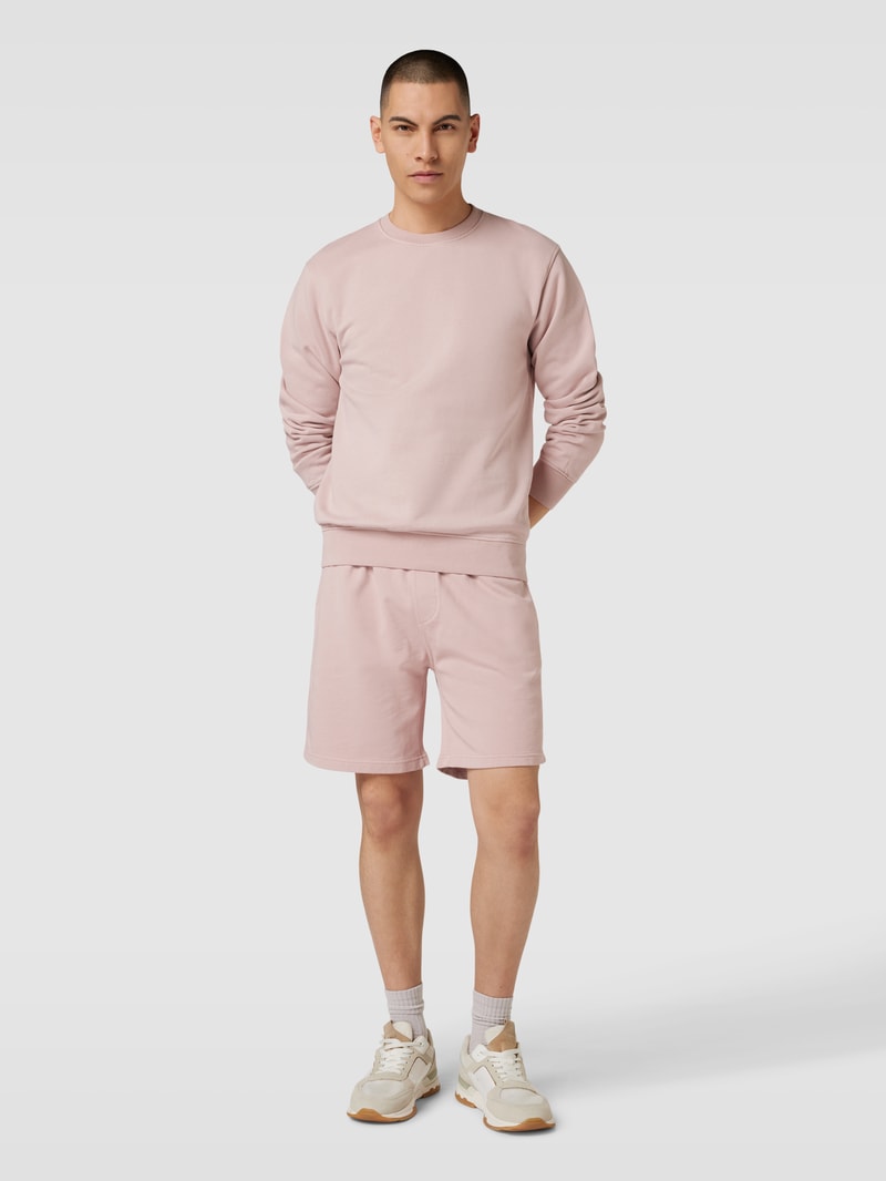 Herren Sweatshorts mit elastischem Bund in hellrosa