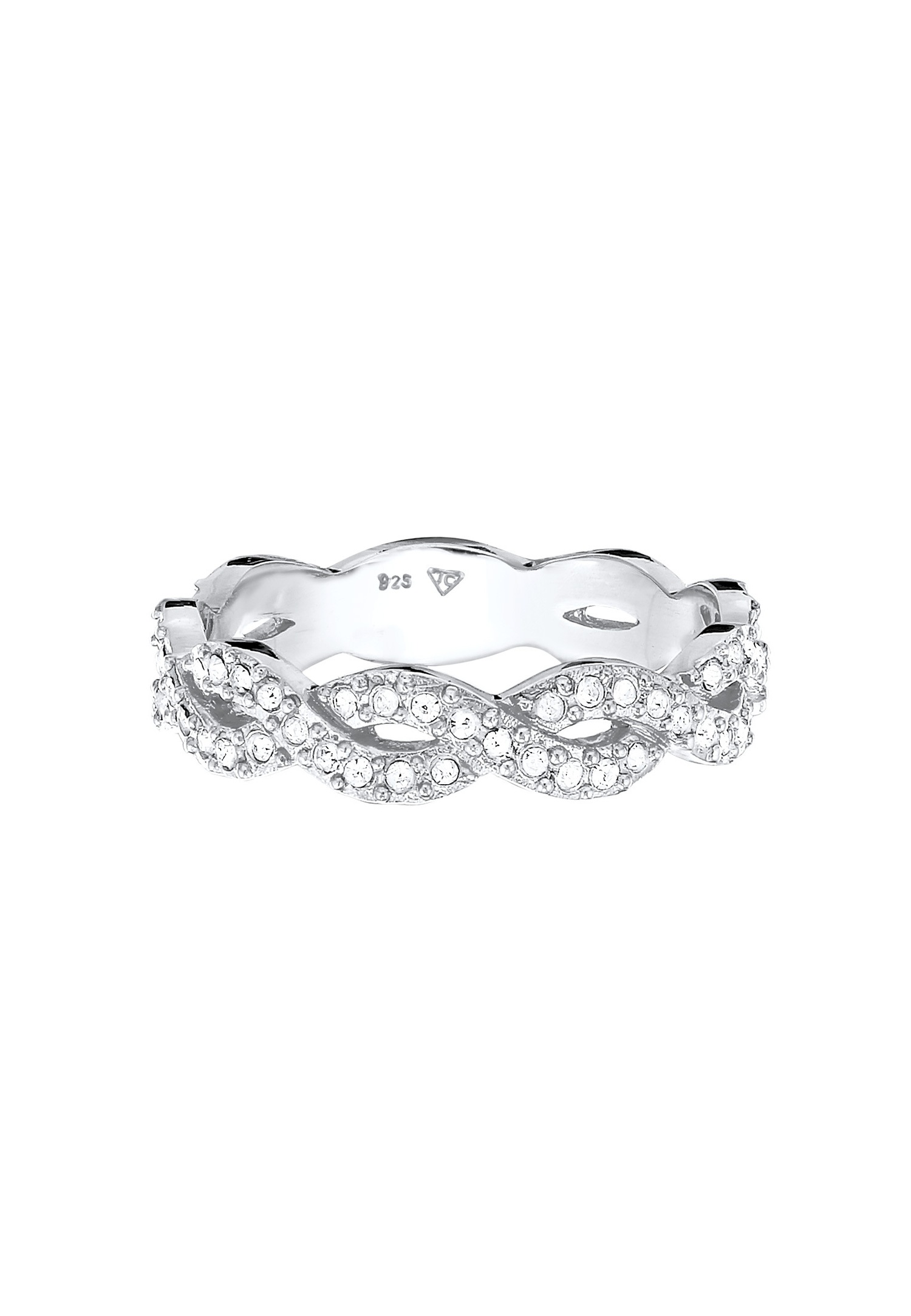 Anillo Elli Infinity Love para mujer, brillante con cristales de plata de ley 925.