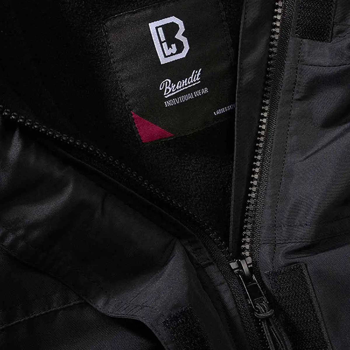 Ladies Windbreaker Frontzip schwarz