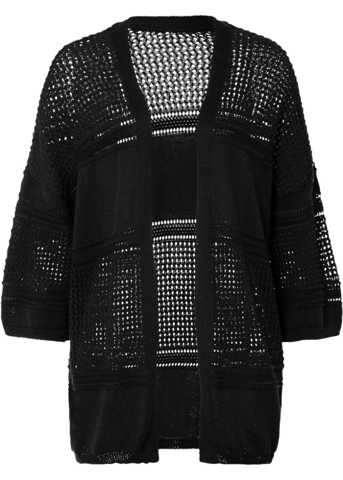 Cardigan mit Ajourmuster